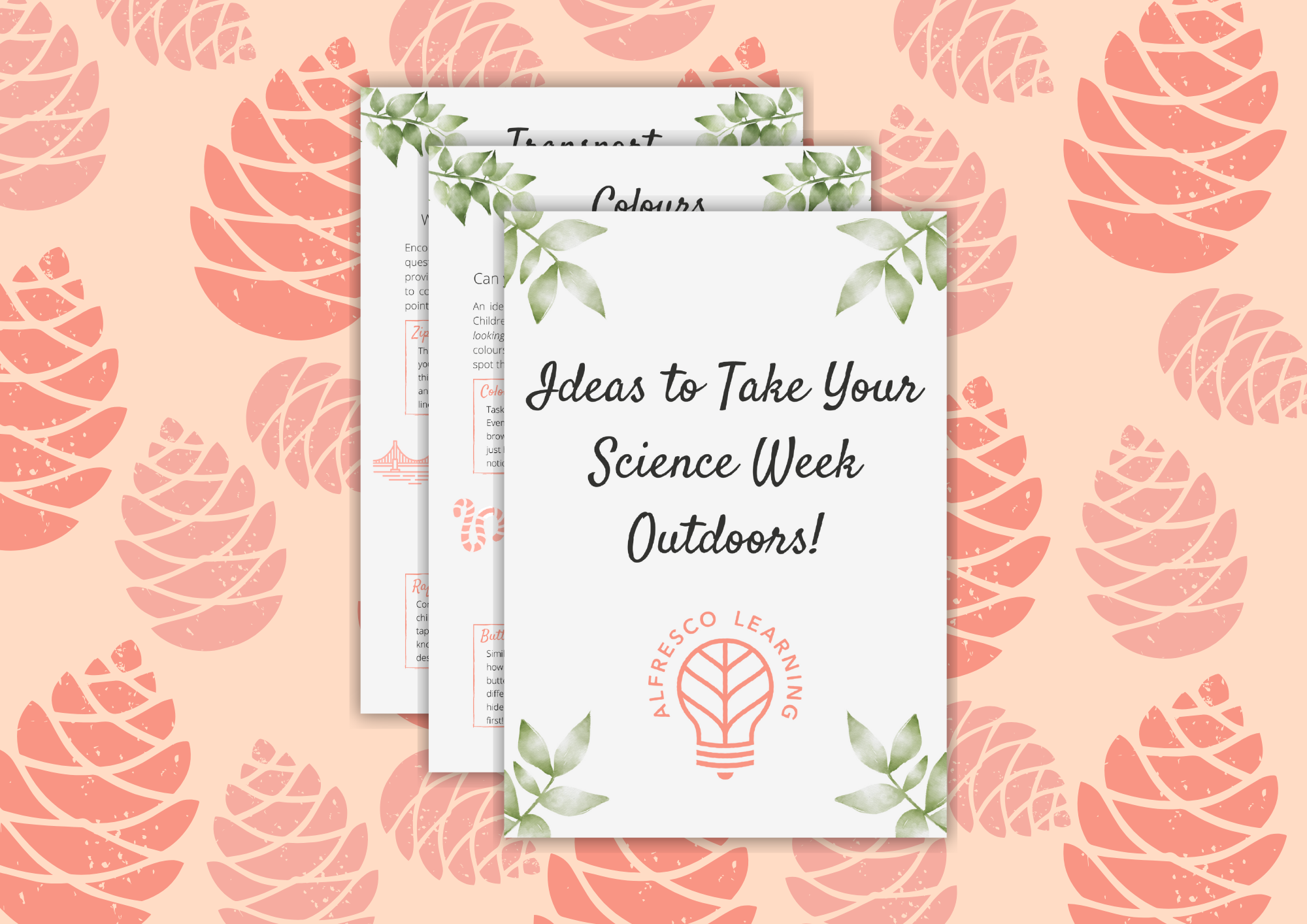 cover image displaying pages from inside an outdoor activity pack created for British science week