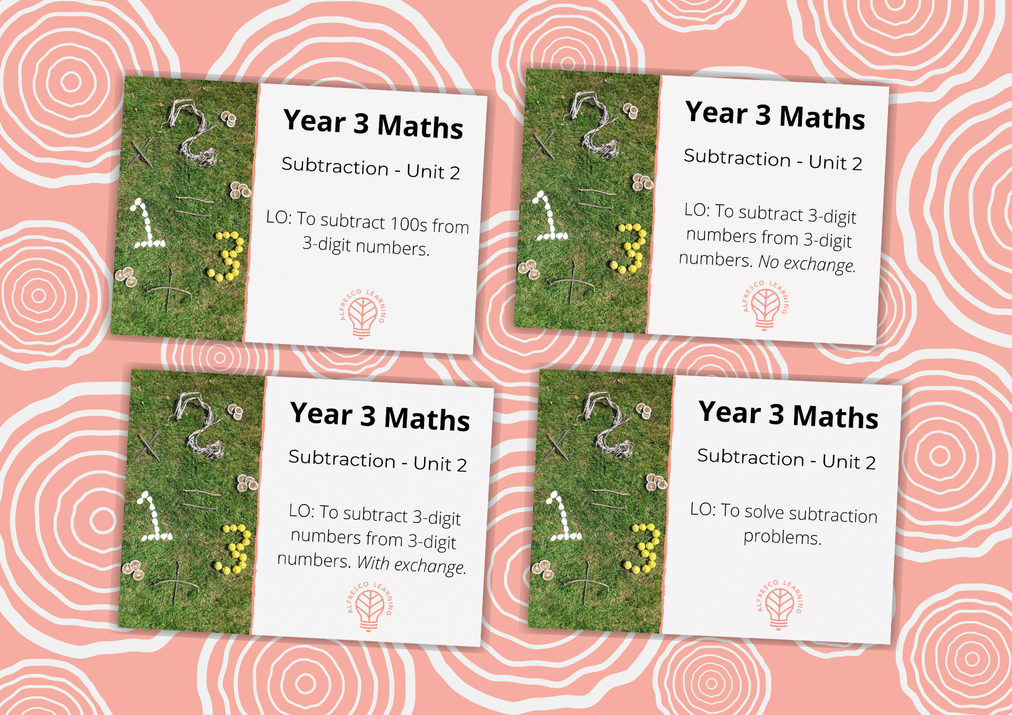 4 outdoor lesson plans for teaching subtraction to Year 3