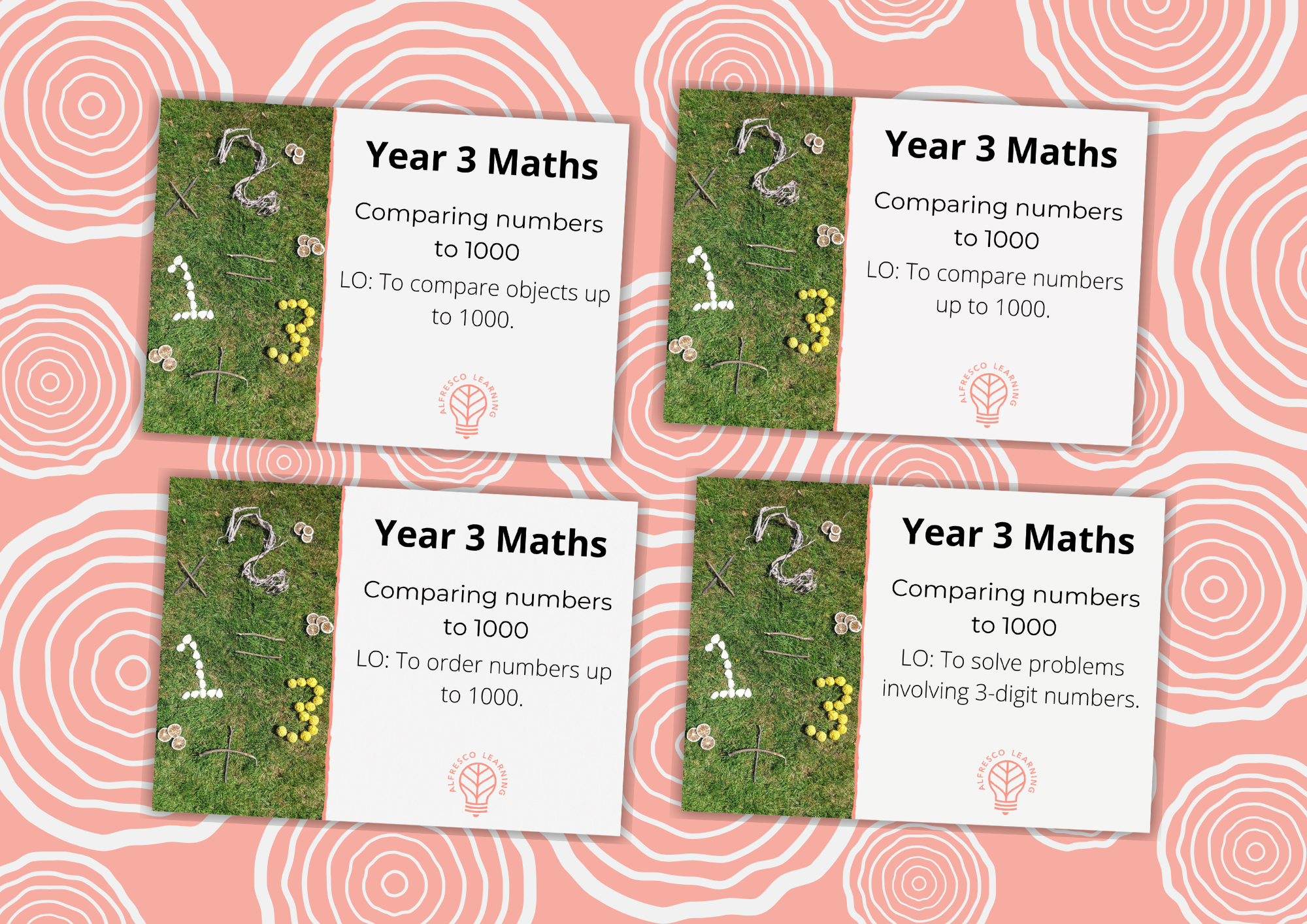 4 outdoor lessons to teach Year 3 about comparing numbers to 1000