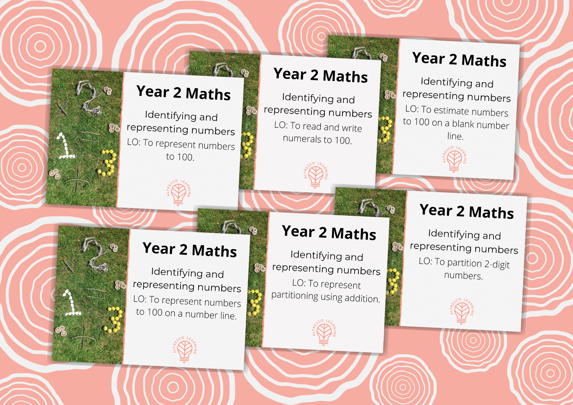 6 outdoor lesson plans for Year 2 identifying numbers