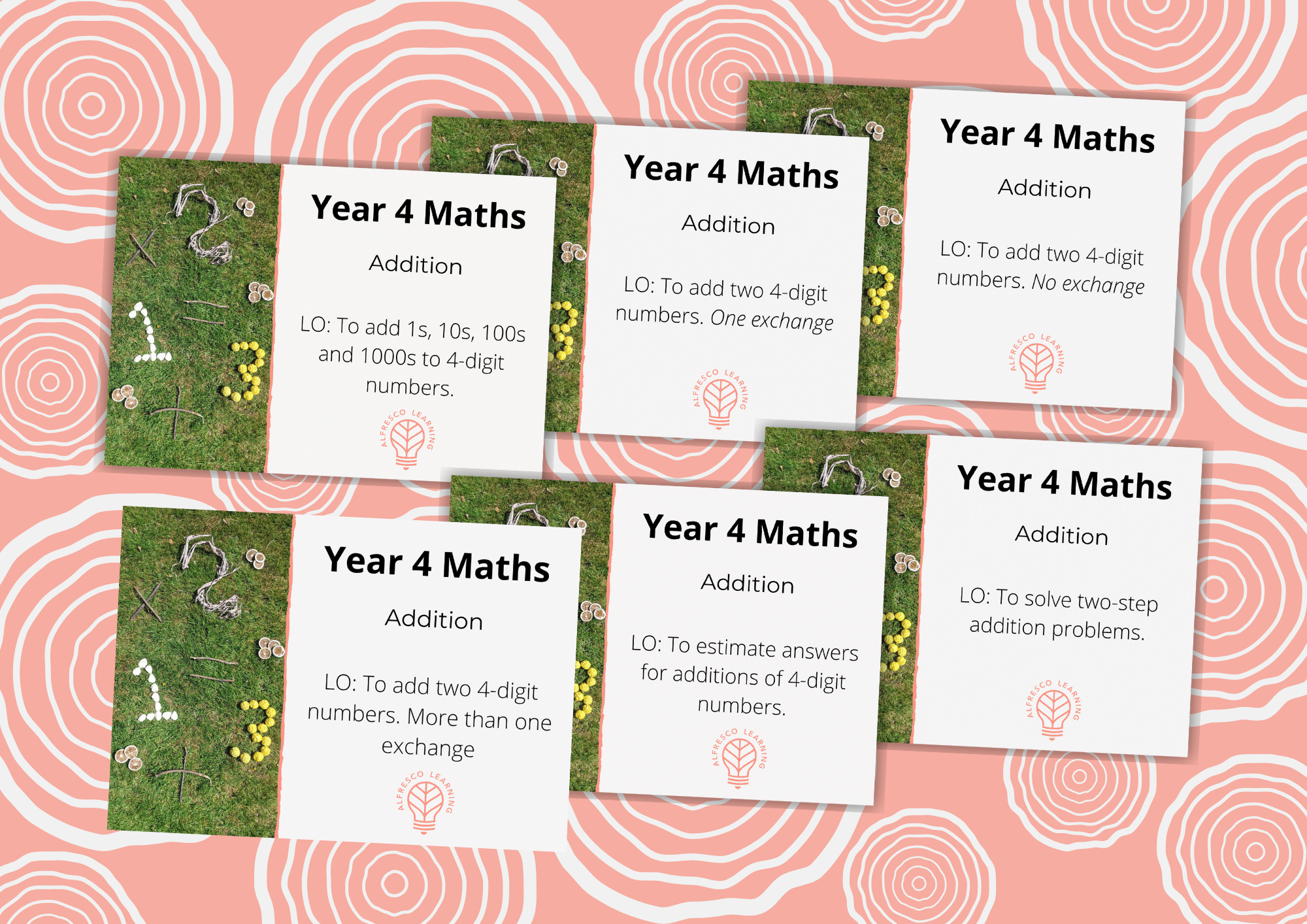 Outdoor maths lessons for teaching addition to Year 4