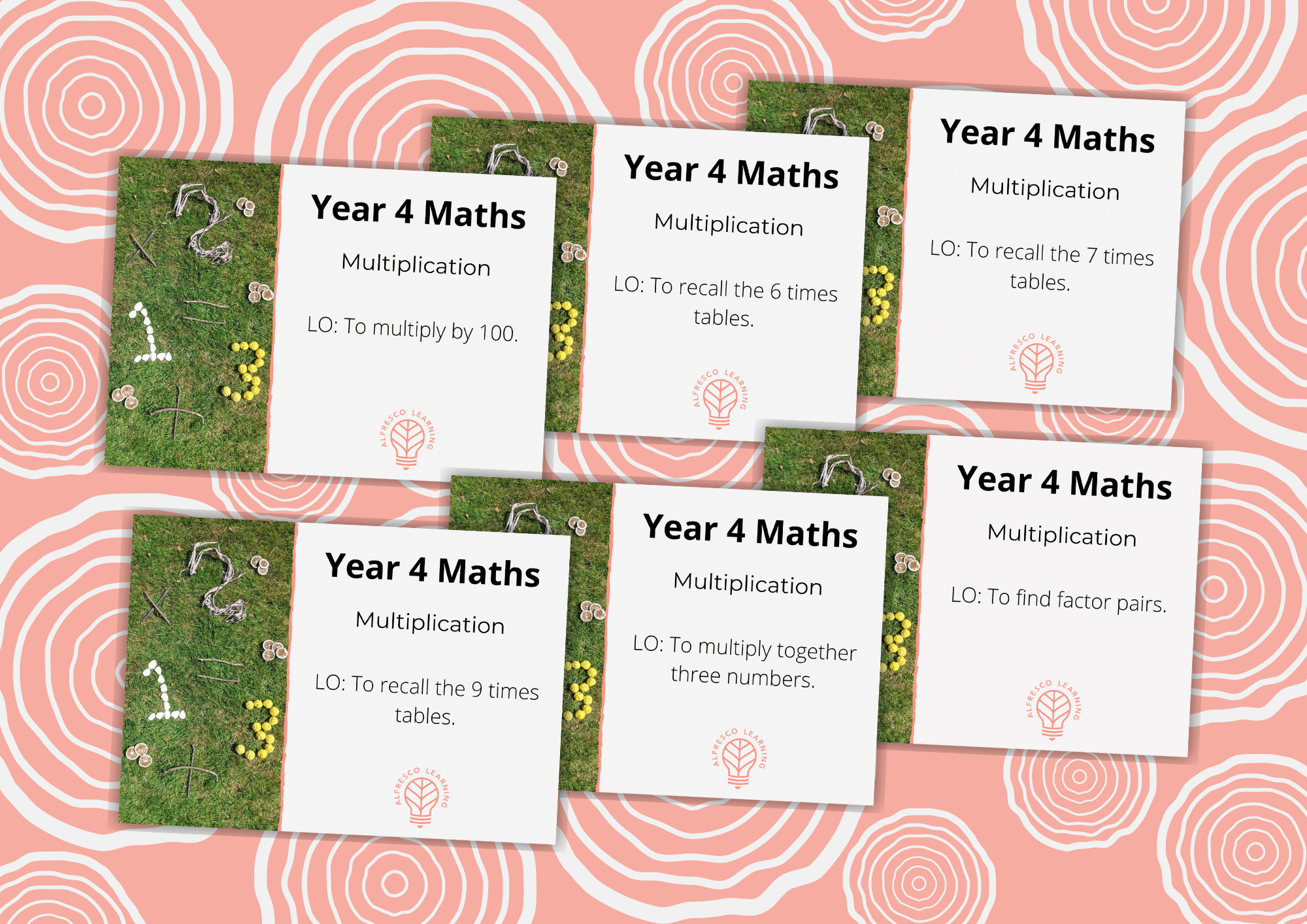 6 outdoor lesson plans for teaching multiplication to Year 4