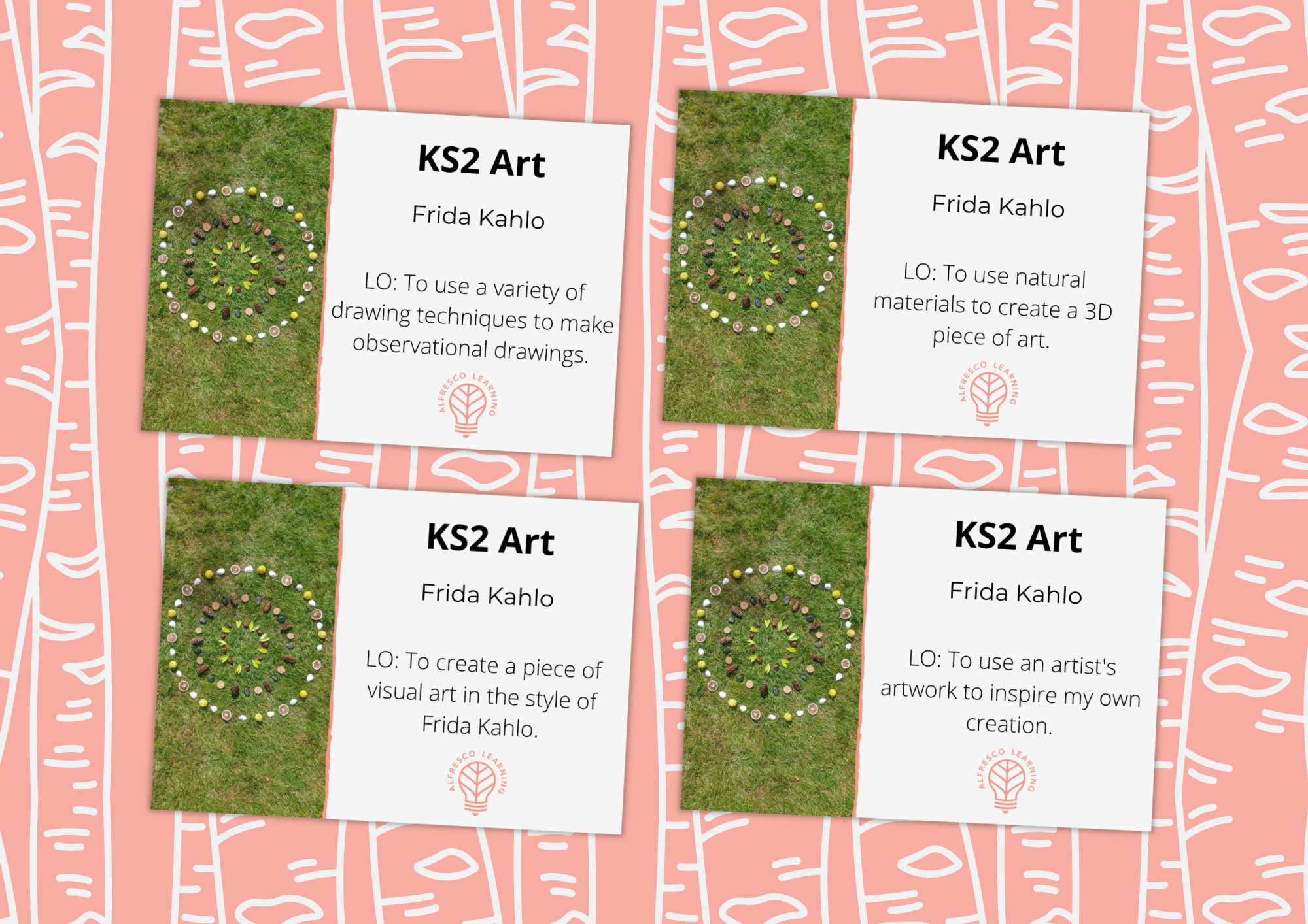 4 outdoor lesson plans for KS2 Art based on Frida Kahlo