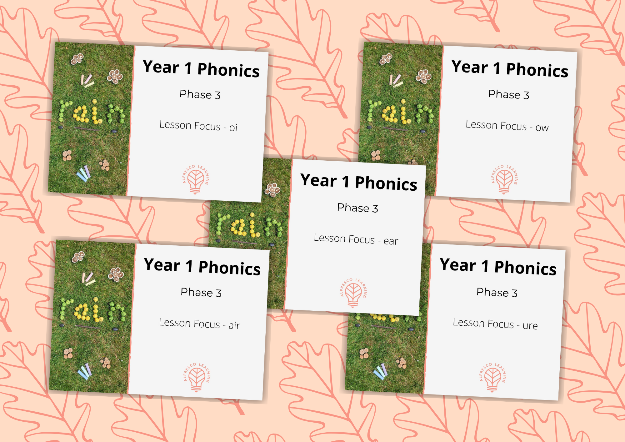 5 outdoor phonics lessons for Phase 3 - oi, ow, ear, air, ure