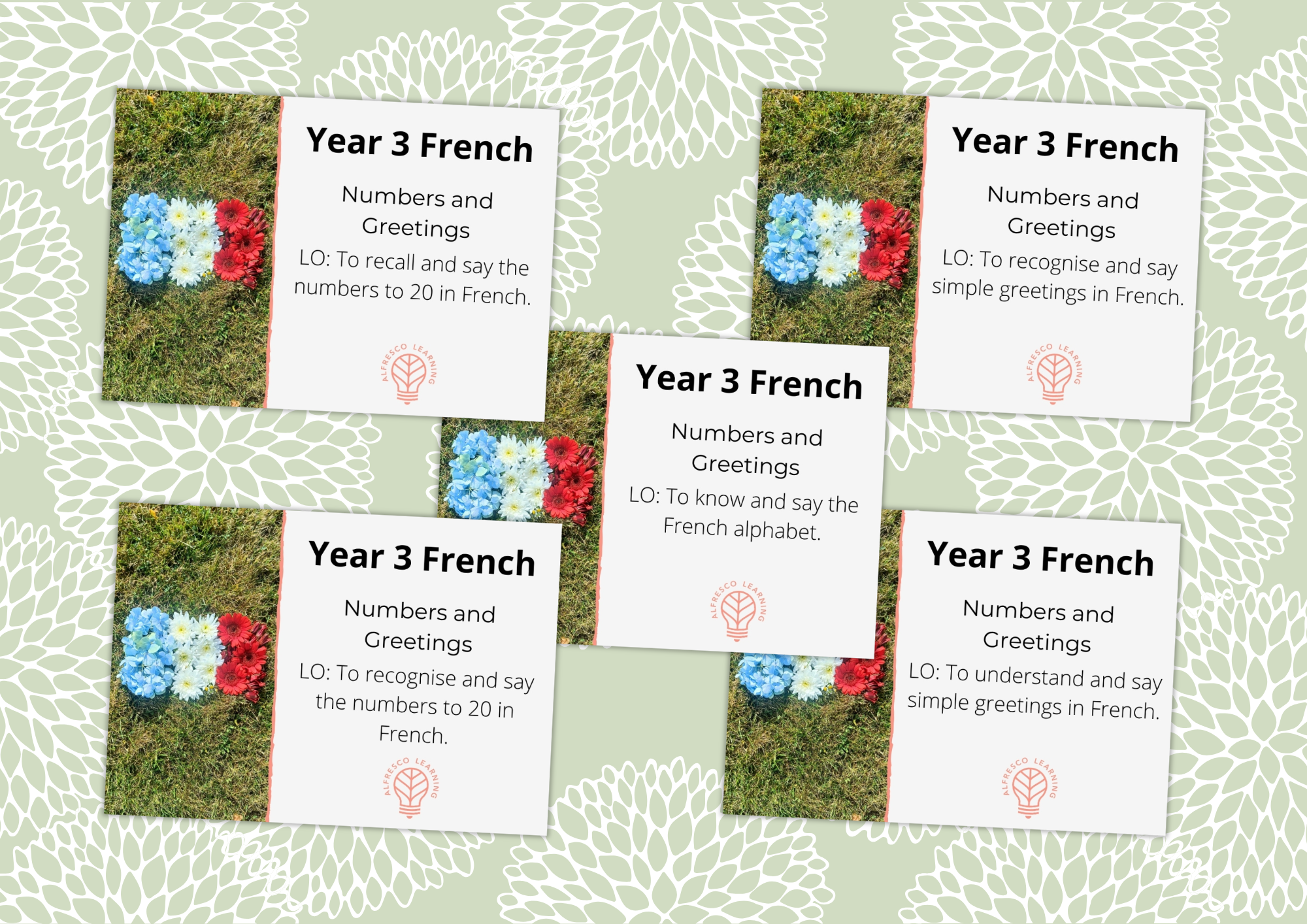 Outdoor lessons for teaching french to Year 3