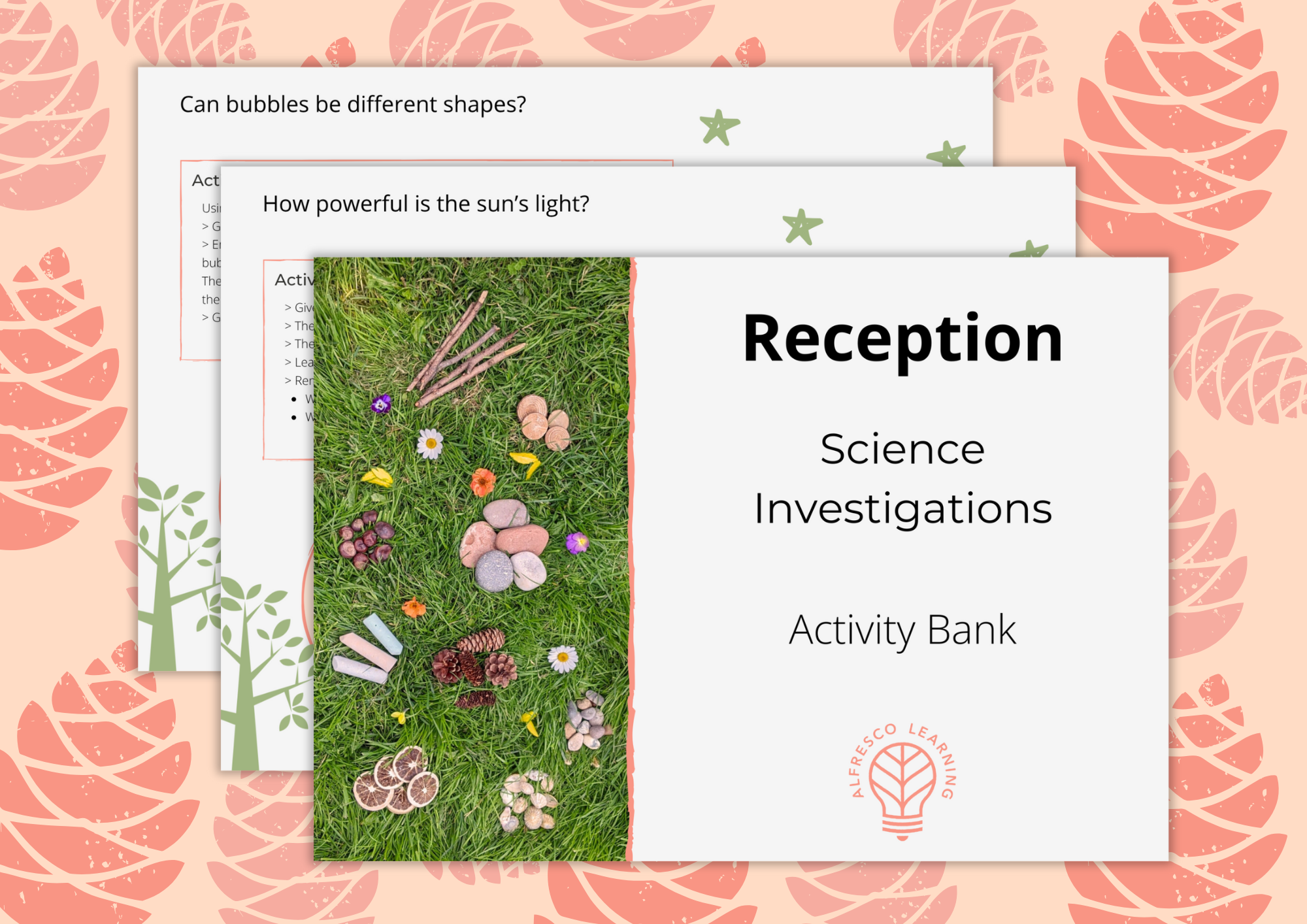 Cover image for an activity pack of science investigations for reception