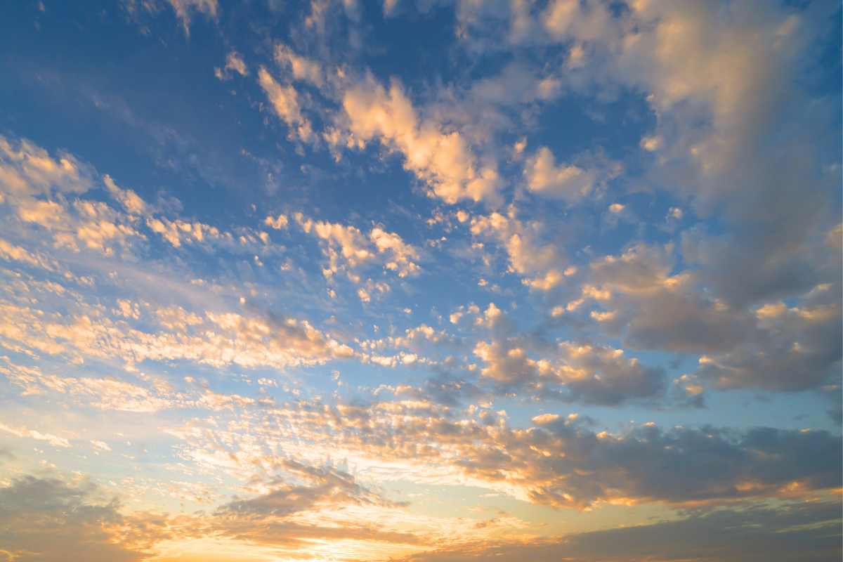 Clouds in a setting sky