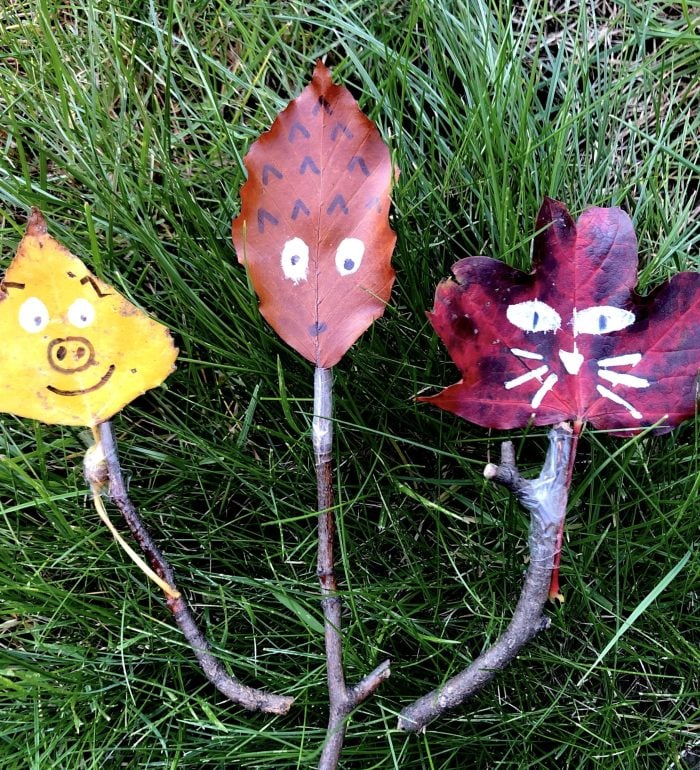 Leaf puppets