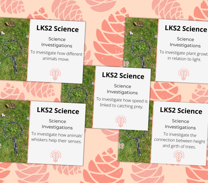 5 cover images for a unit of science investigations for Year 3 & 4