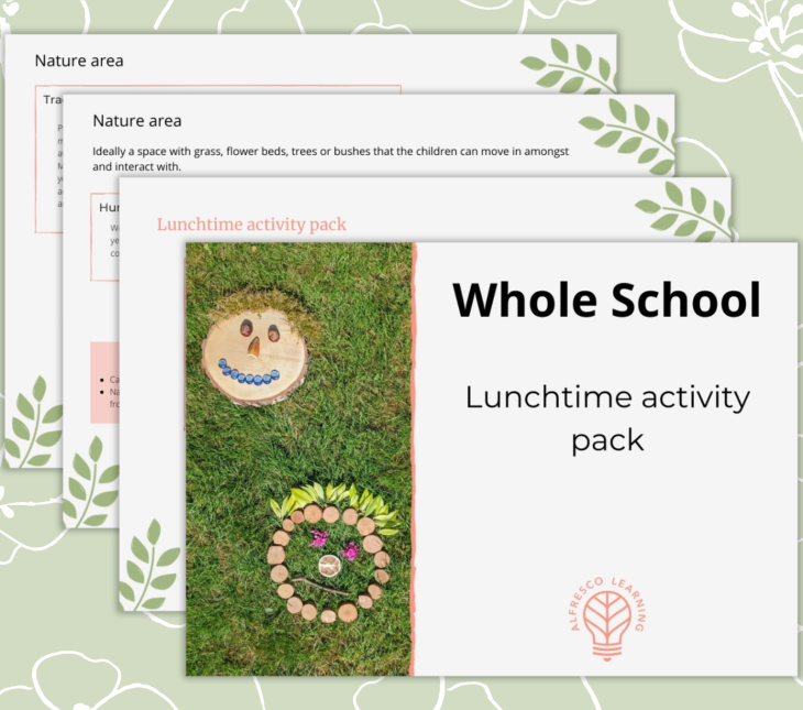 4 pages taken from a lunchtime outdoor activity pack