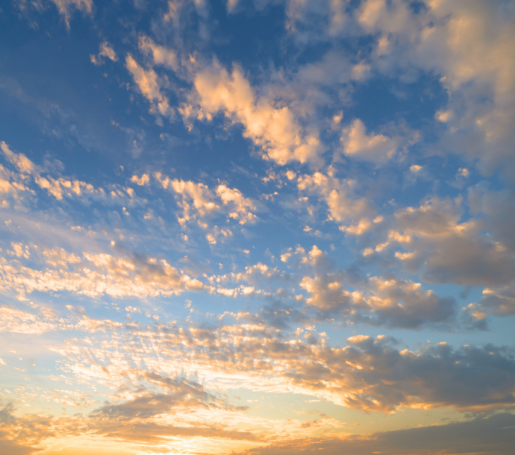 Clouds in a setting sky